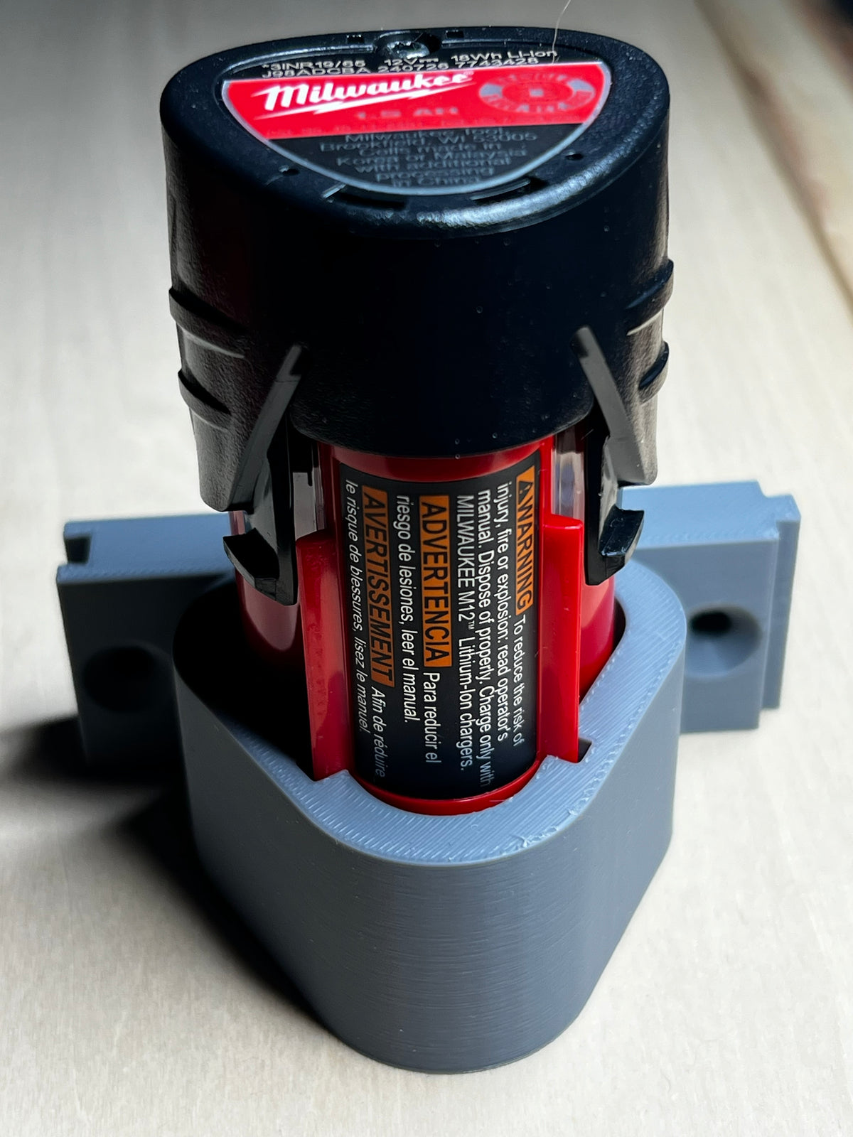 Milwaukee M12 Battery Interlocking Holder