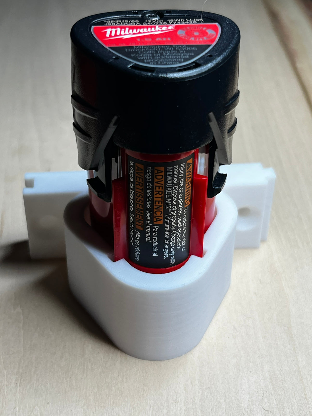 Milwaukee M12 Battery Interlocking Holder