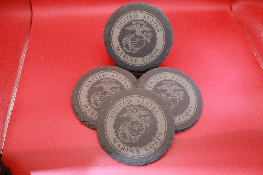 Marine Corps Stone Coaster set of 4