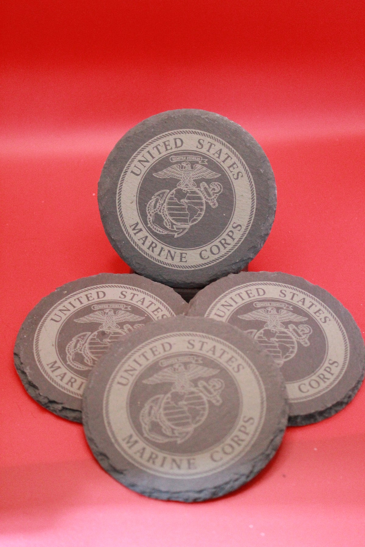 Marine Corps Stone Coaster set of 4