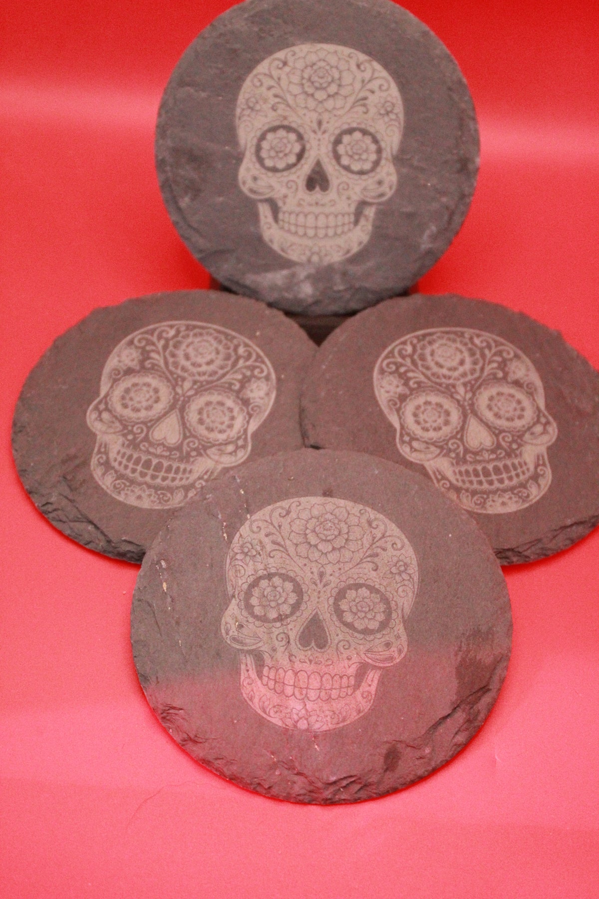 Sugar Skull Coasters-set of 4