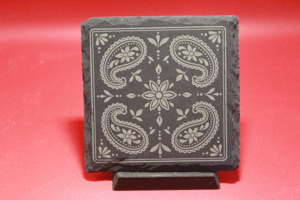 Paisley Design Slate Coasters (set of 4)