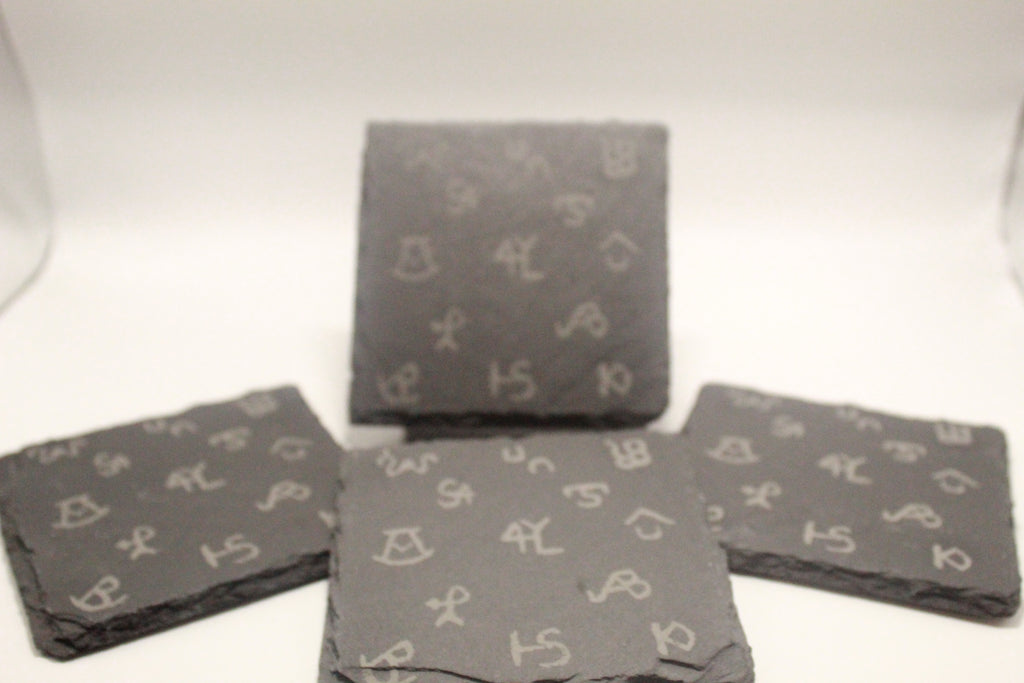 Texas Cattle Brand Slate Coaster (set of 4)