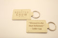 Leather Keychain with Bible Verse Luke 1:45