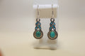 Retro Silver Rhinestone Waterdrop Style Earrings