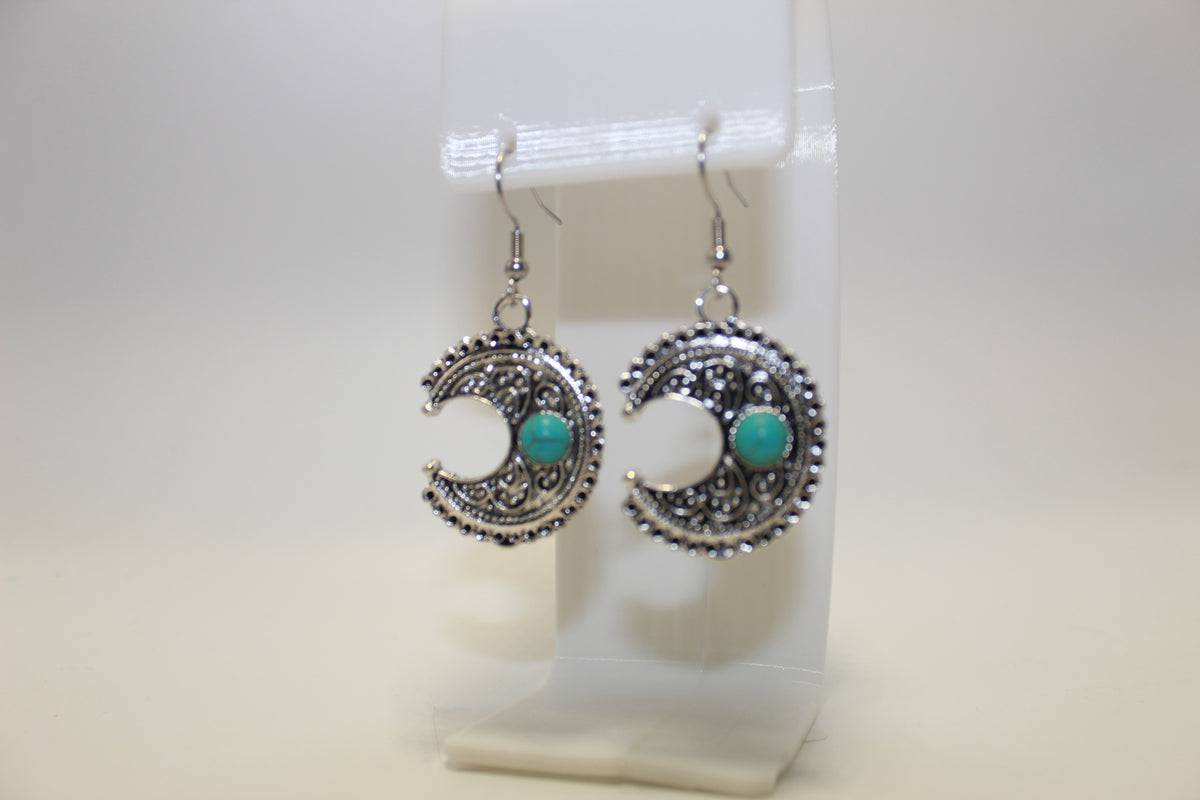Crescent Hollow Style Earrings
