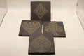 Playing Card Inspired Laser Engraved Slate Coasters (set of 4)
